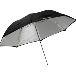 Online 43 In. Collapsible Optical White Satin Umbrella with Removable Black Cover Lighting Umbrellas
