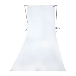 Outlet 9 x 20 ft Wrinkle-Resistant Cotton Backdrop (Hi Key White) Fabric Backgrounds