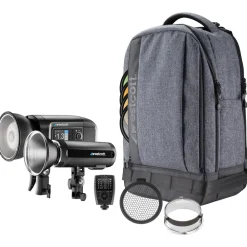 Fashion FJ400/200 2-Light Portable Portrait Flash Kit with FJ-X3m Universal Wireless Trigger Monolight Strobe Heads & Kits