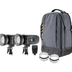 New FJ400 Strobe 2-Light Backpack Kit with FJ-X3s Wireless Trigger for Sony Cameras Monolight Strobe Heads & Kits