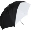 Discount 32in. White Satin Umbrella With Removable Black Cover Lighting Umbrellas