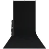 Fashion X-Drop Wrinkle-Resistant Backdrop Kit Rich Black Sweep (5 x 12 ft.) Fabric Backgrounds